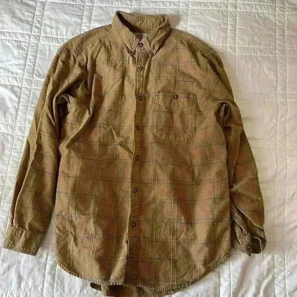 Vintage 90s the territory ahead men’s large button down long sleeve neutral - Picture 1 of 6